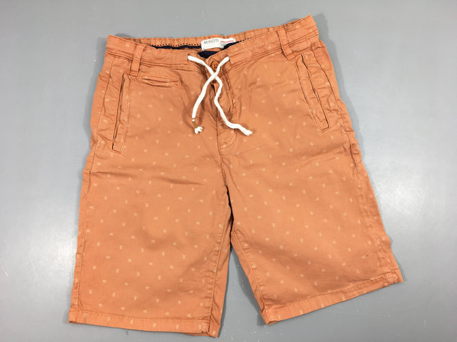 Bermuda chino orangé flèches, moins cher chez Petit Kiwi