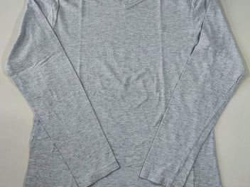 T-shirt m.l gris chiné col V