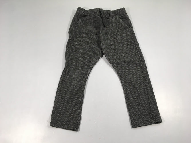 Pantalon molleton gris foncé pois dorés, moins cher chez Petit Kiwi