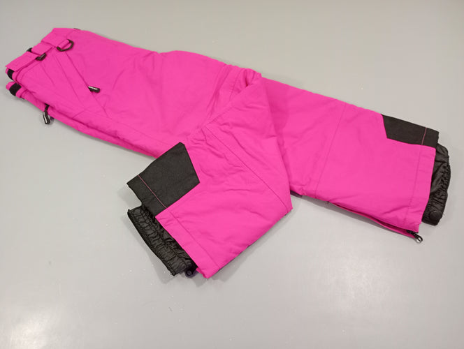 Pantalon de ski rose vif / noir  "Snowpeak", moins cher chez Petit Kiwi