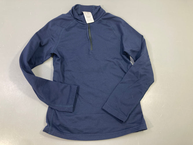 Sweat de football demi zip bleu foncé, moins cher chez Petit Kiwi