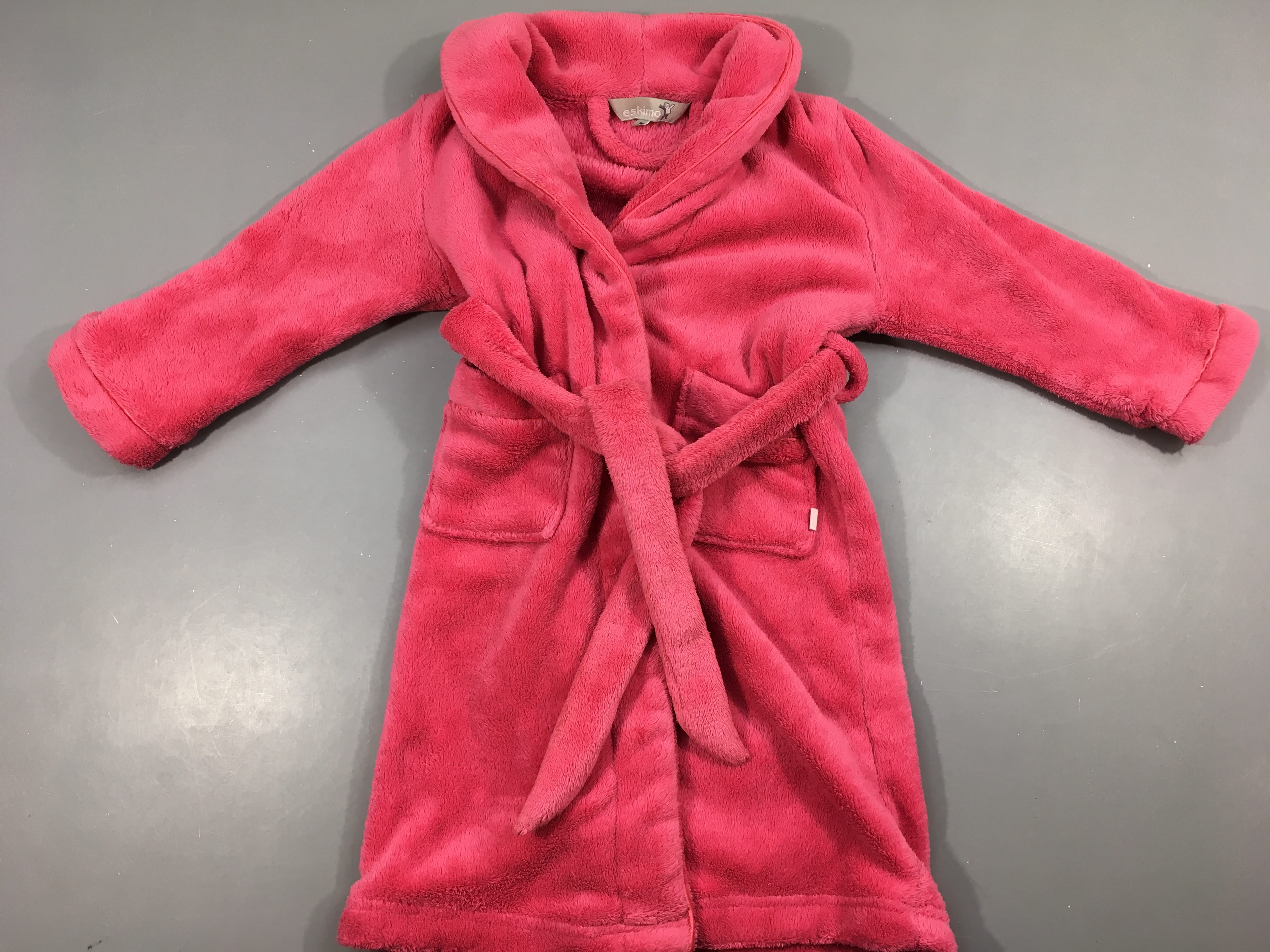 Peignoir velours rose eskimo