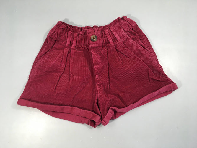 Short velours bordeau, moins cher chez Petit Kiwi