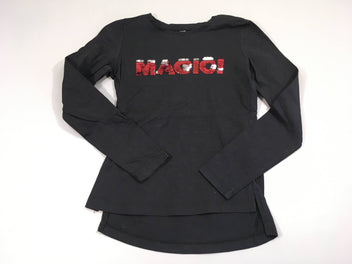 T-shirt m.l noir Magic! seqins réversibles
