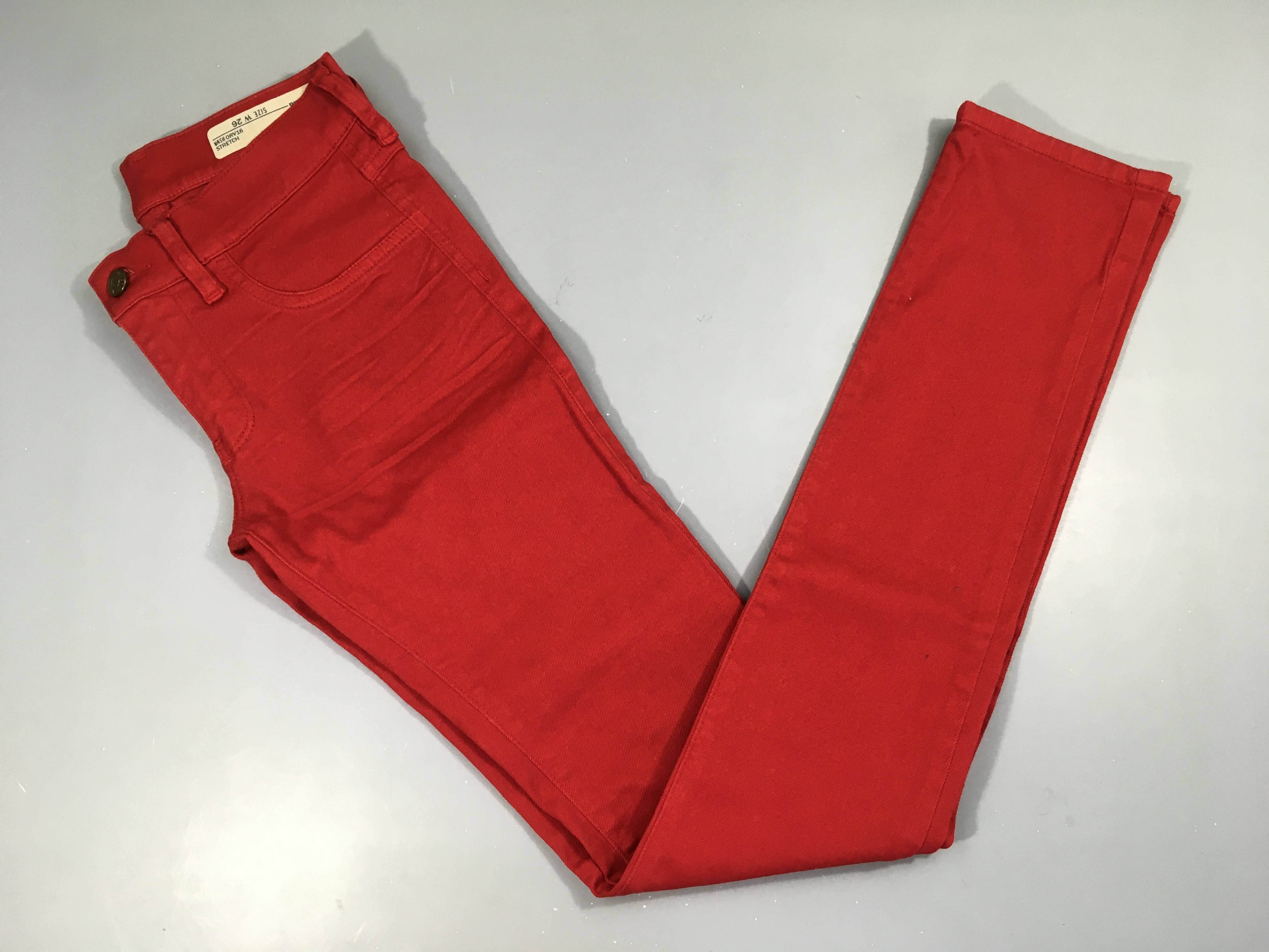 Pantalon rouge Super Slim 26