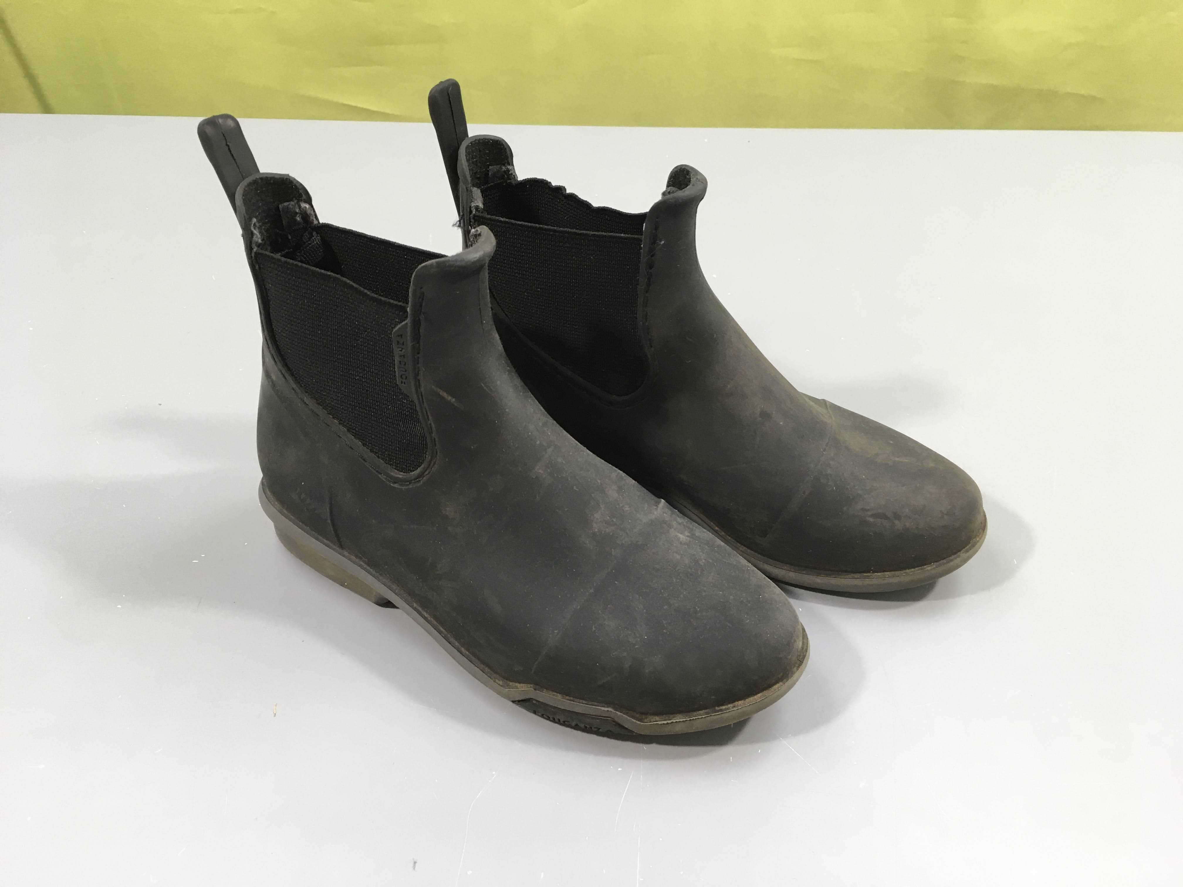 Bottines d'équitation noires Fouganza, éléstique détendu, 29