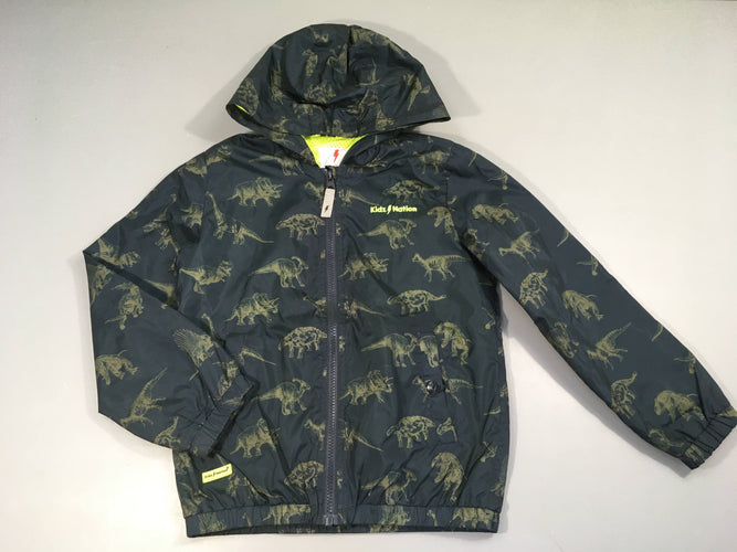 Veste légère à capuche bleu foncé Dino kaki, moins cher chez Petit Kiwi
