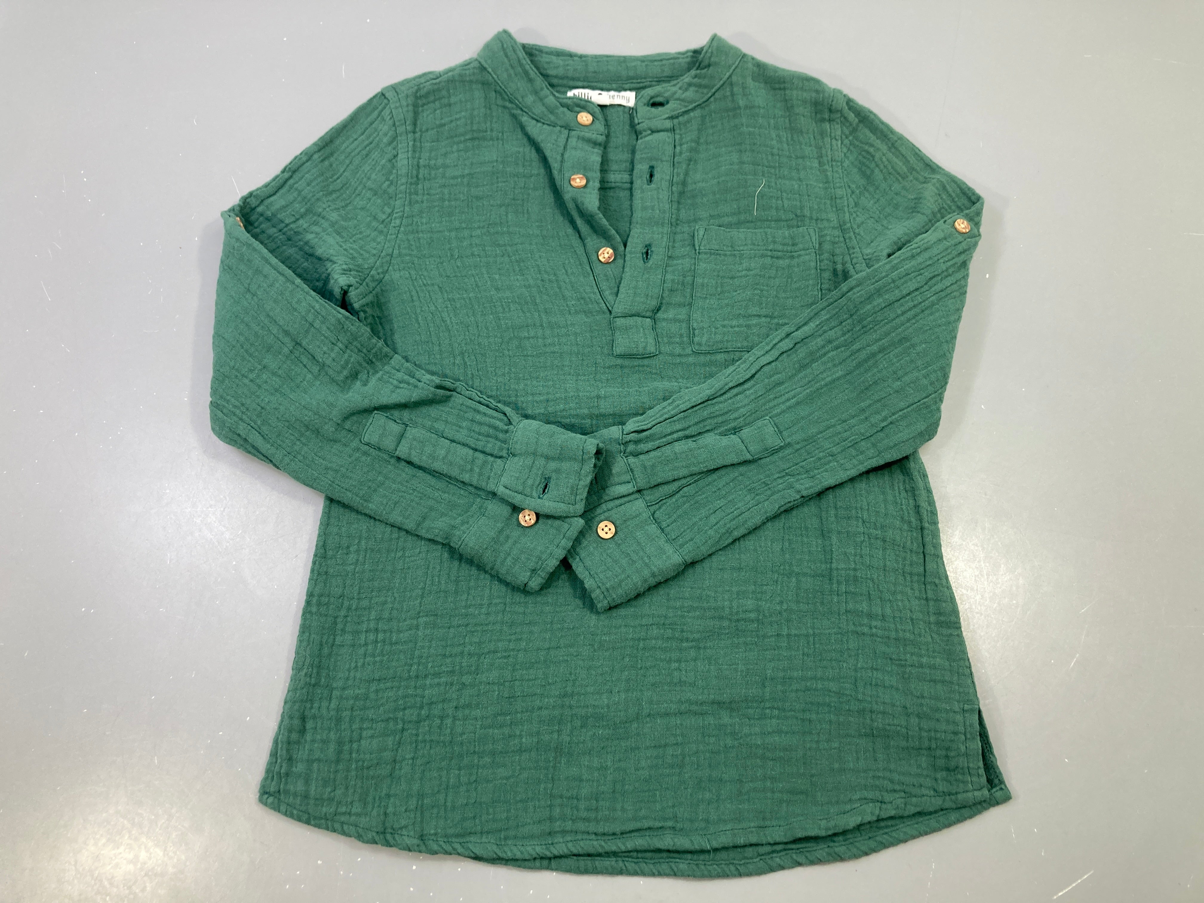 Chemise/tunique m.l vert foncé