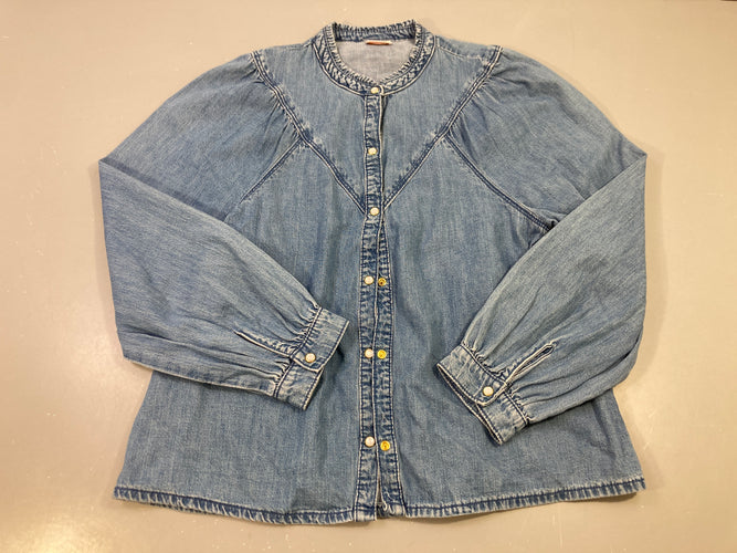 Chemisier jeans manches larges, moins cher chez Petit Kiwi