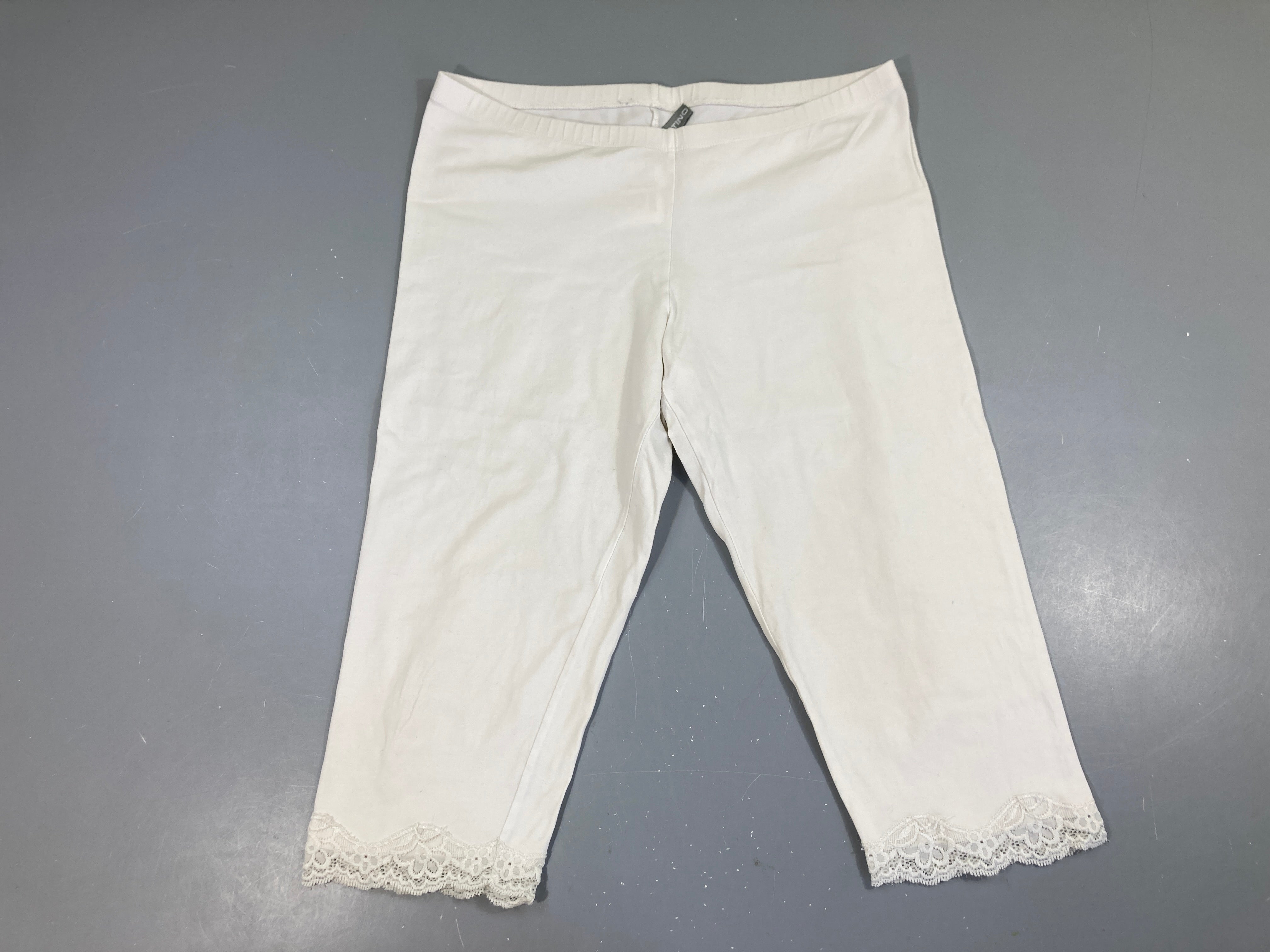 Legging blanc broderies San Martino