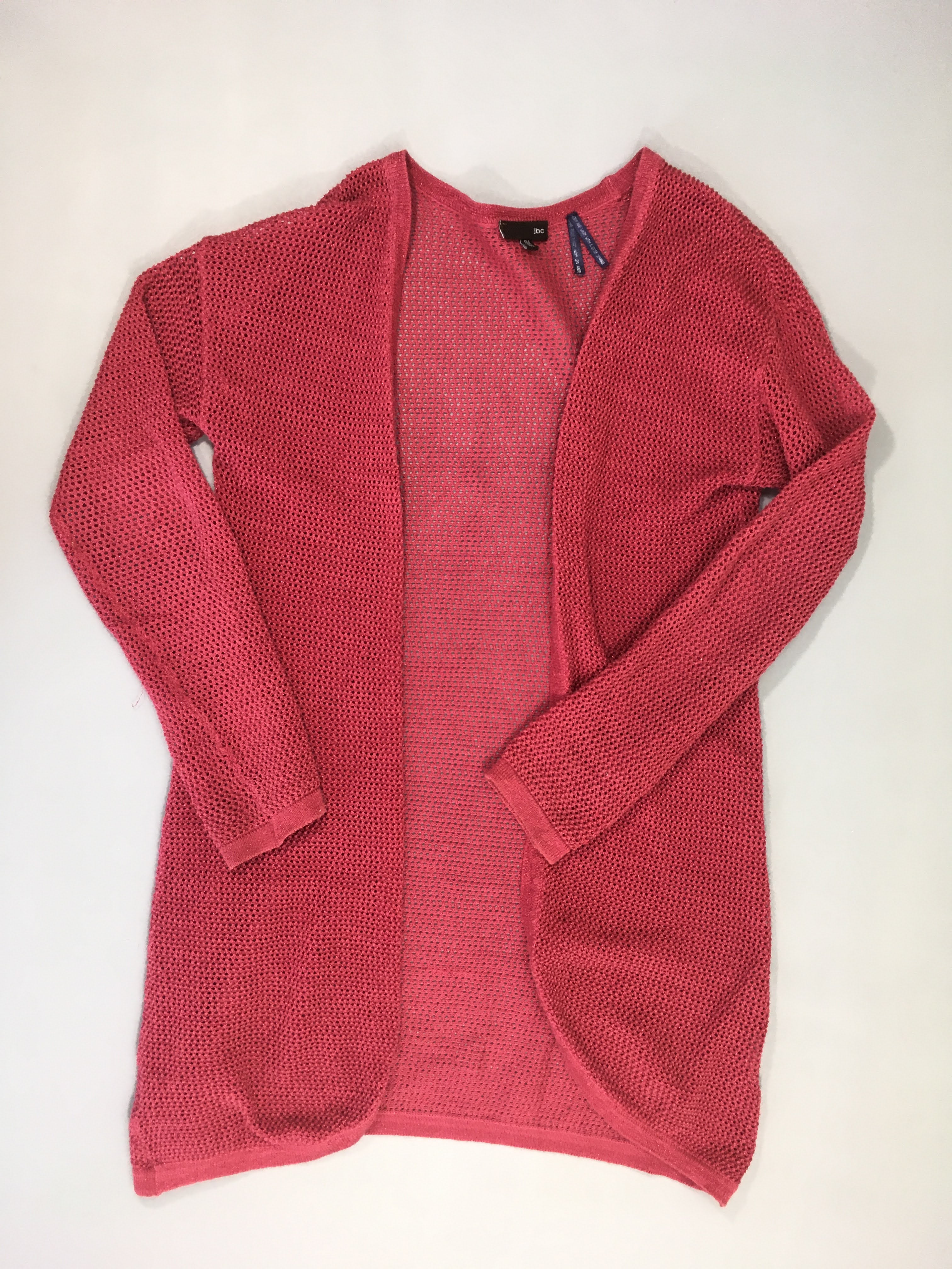 Gilet léger mailles ajouré bordeaux