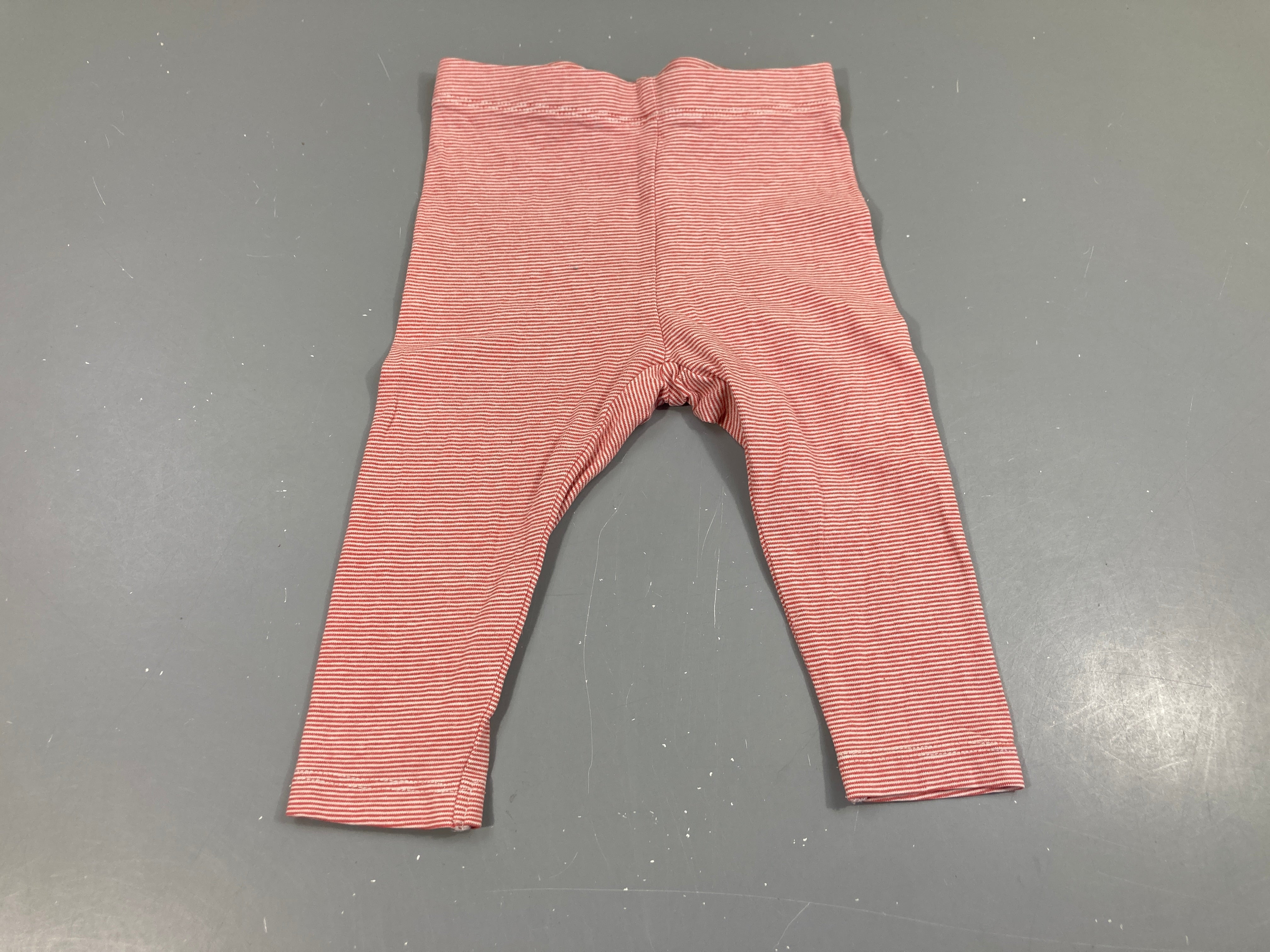 Legging blanc rayé rouge