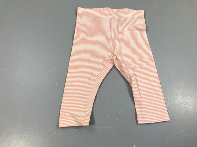 Legging rayé saumon, moins cher chez Petit Kiwi