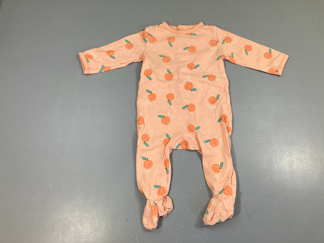 Pyjama jersey saumon pêches, bouloché, moins cher chez Petit Kiwi