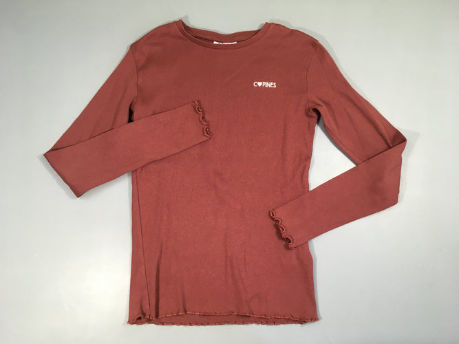T-shirt m.l brun côtelé Copines, moins cher chez Petit Kiwi