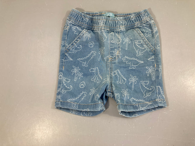 Bermuda denim dinos, moins cher chez Petit Kiwi