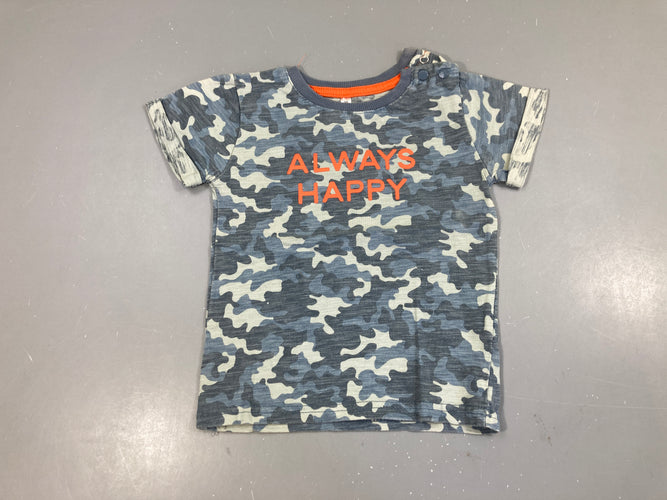 T-shirt m.c motif camouflage always happy, moins cher chez Petit Kiwi