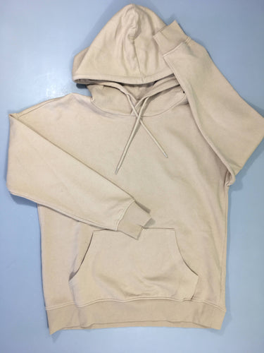 Sweat à capuche beige bouloché, moins cher chez Petit Kiwi