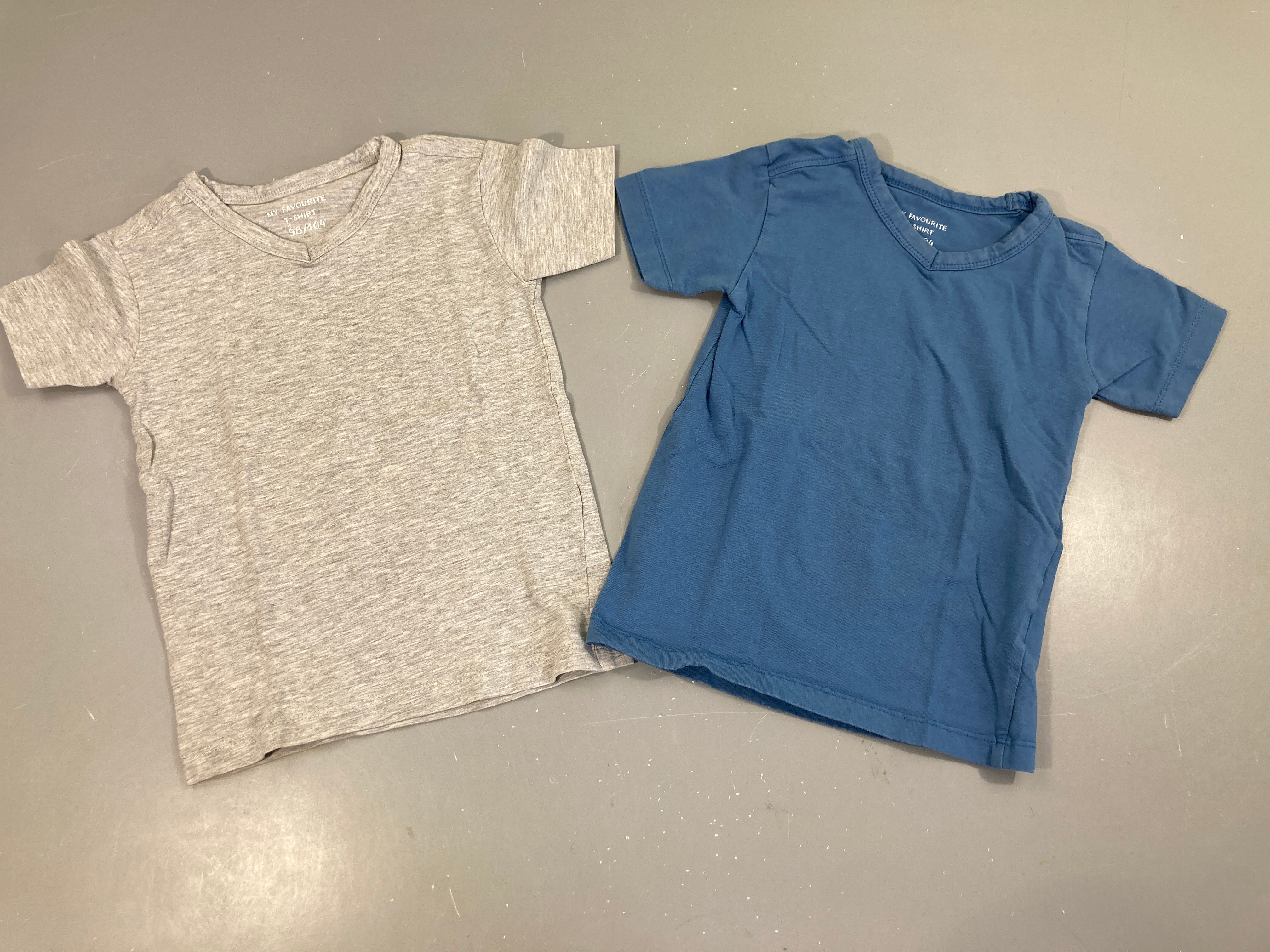 Lot de 2 chemisettes m.c bleu/gris