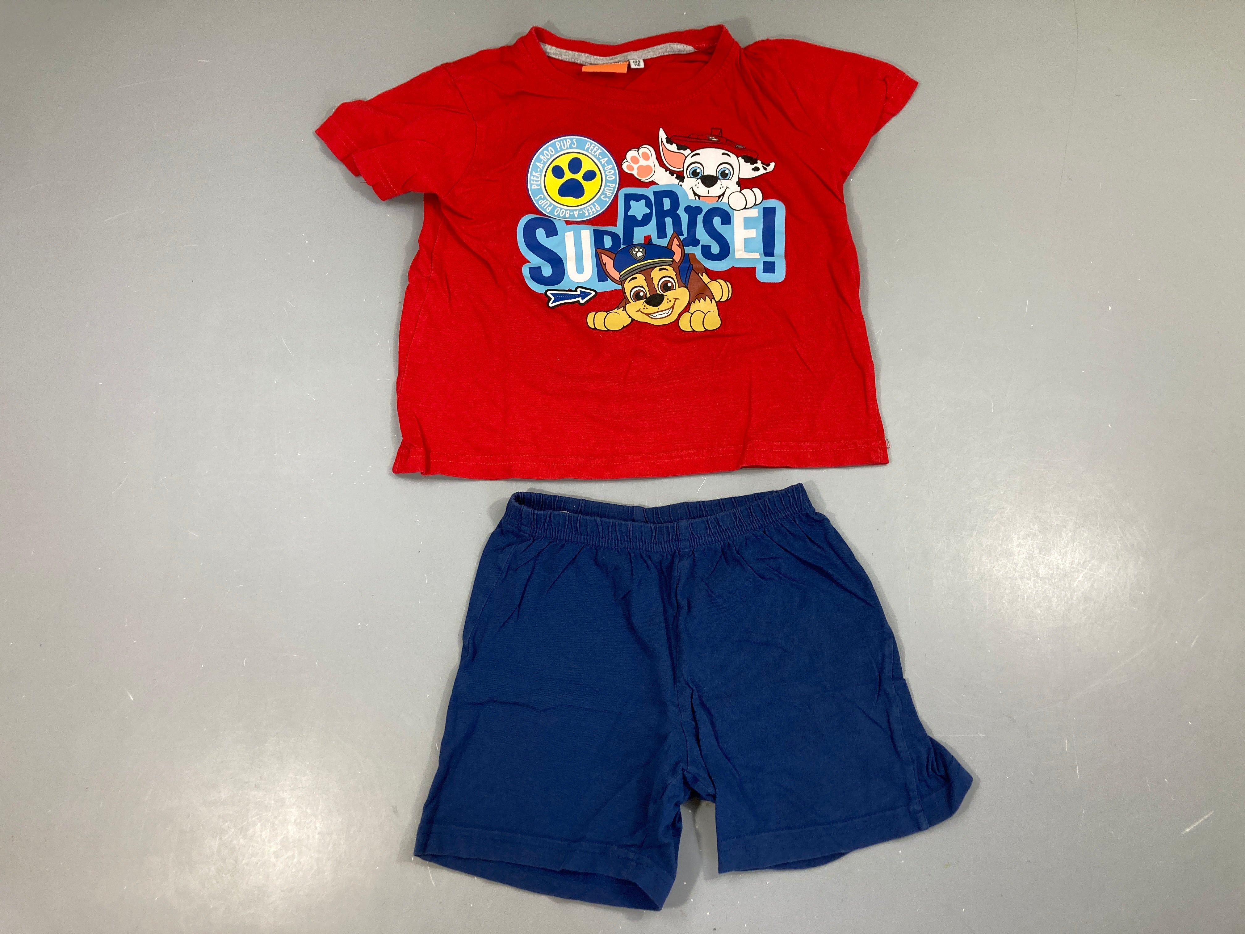 Pyjashort 2pcs jersey m.c rouge Pat'patrouille