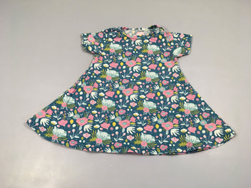 Robe Tunique bleue fleurie