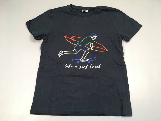 T-shirt m.c bleu foncé Surf, moins cher chez Petit Kiwi