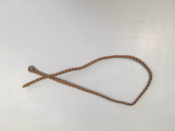 Ceinture tressée brune