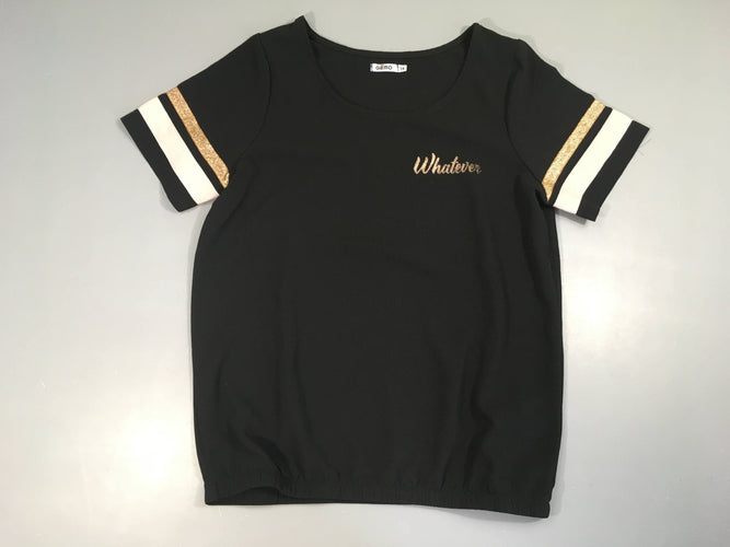 Blouse m.c mousseline noire Whatever, moins cher chez Petit Kiwi