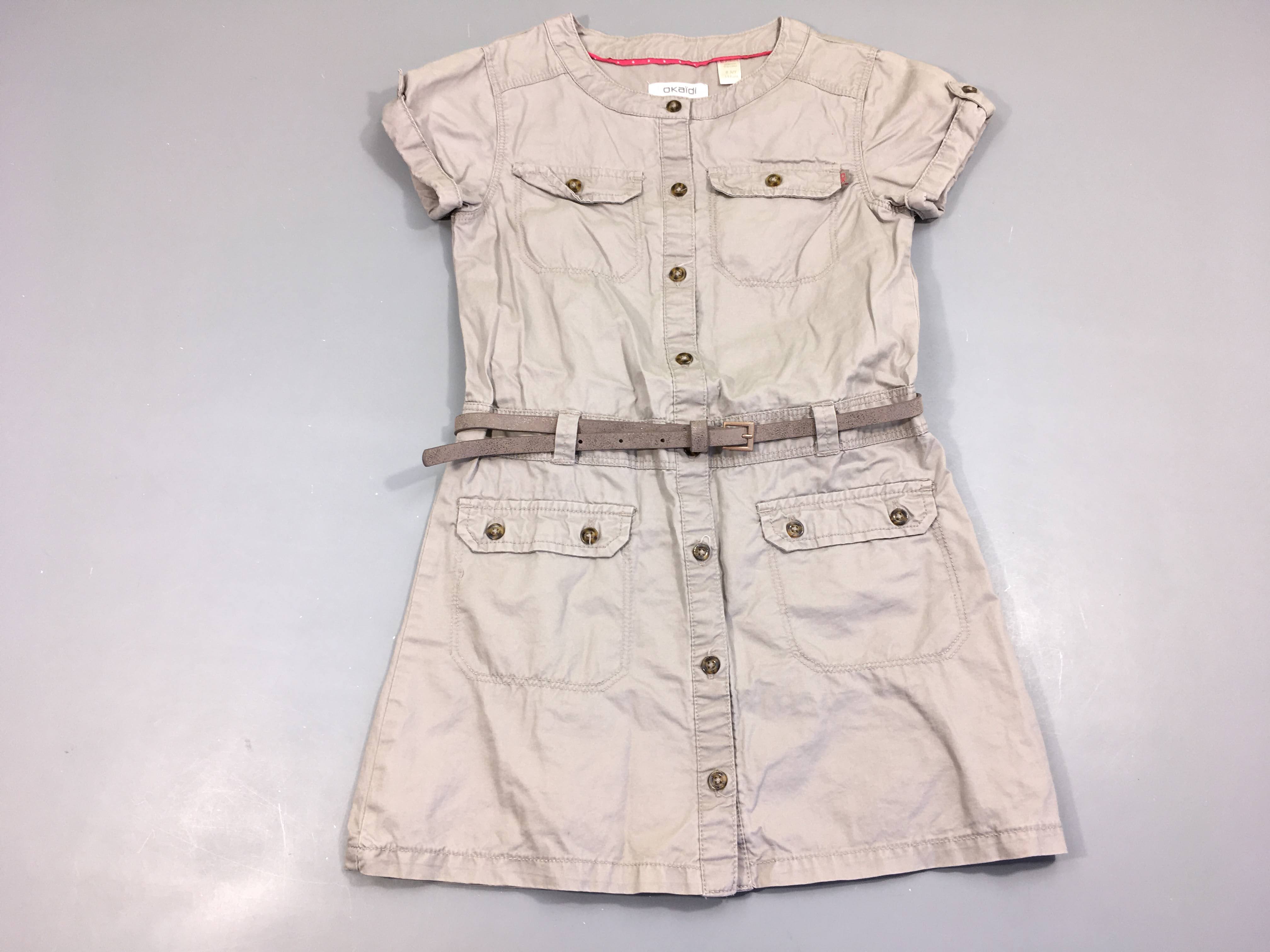 Robe m.c toile beige