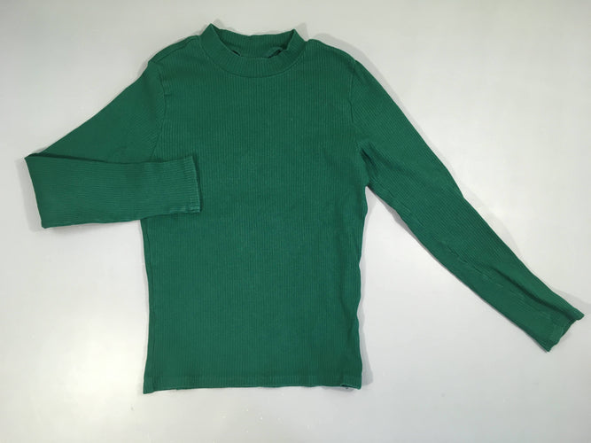 T-shirt m.l côtes vert col montant, moins cher chez Petit Kiwi