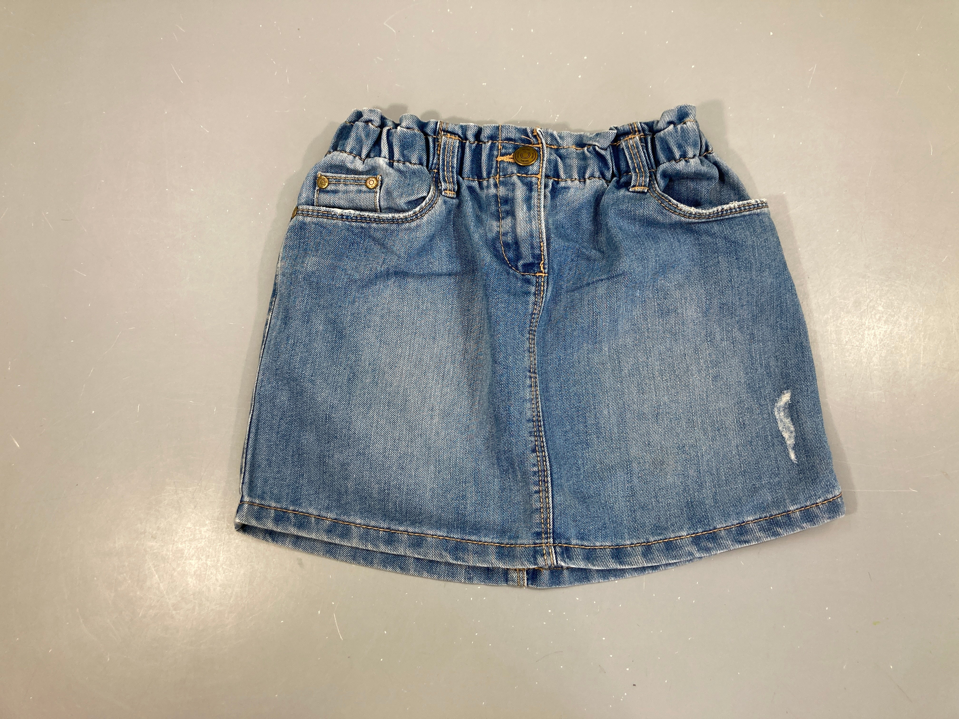 Jupe jeans taille élastique