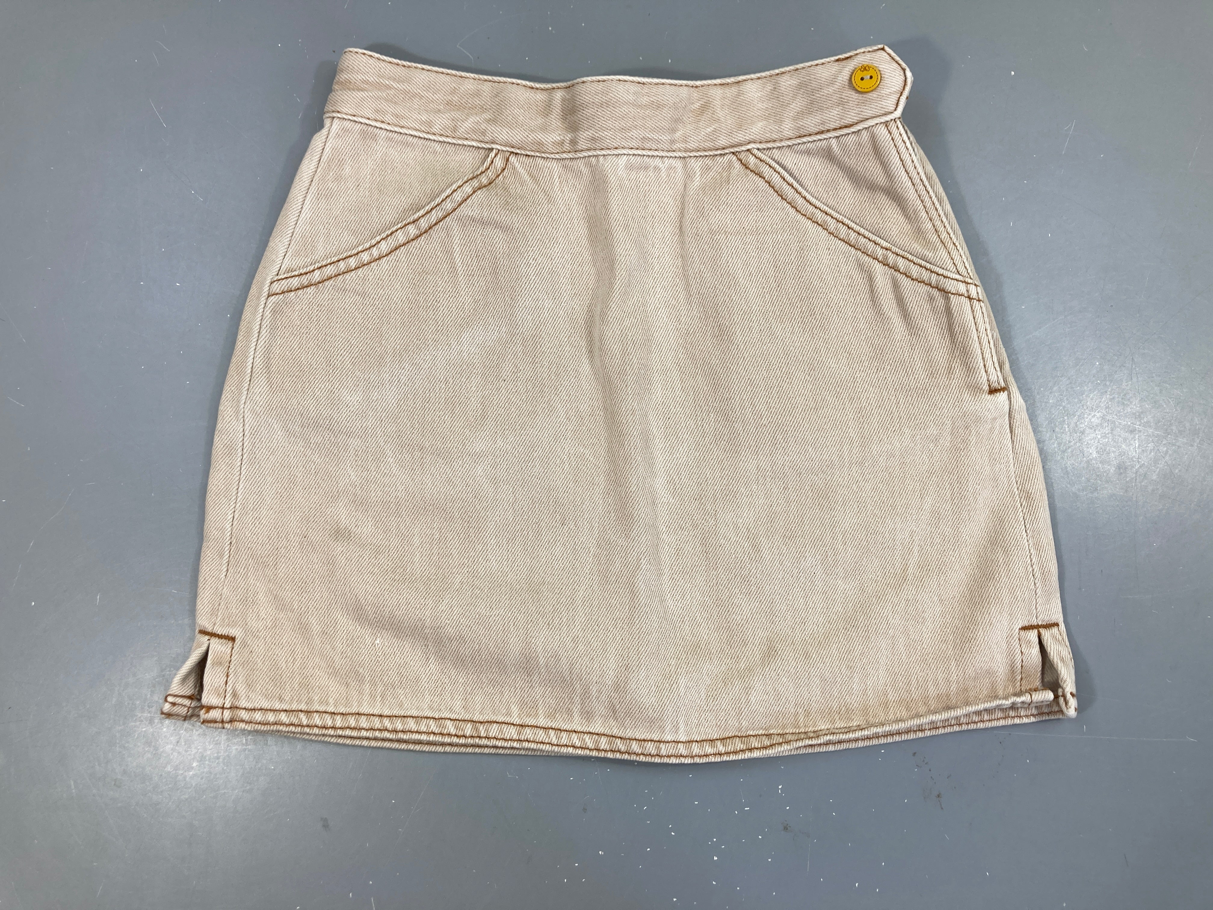 Jupe jeans beige