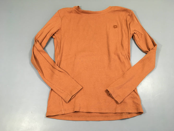 T-shirt m.l côtelé orange foncé, moins cher chez Petit Kiwi