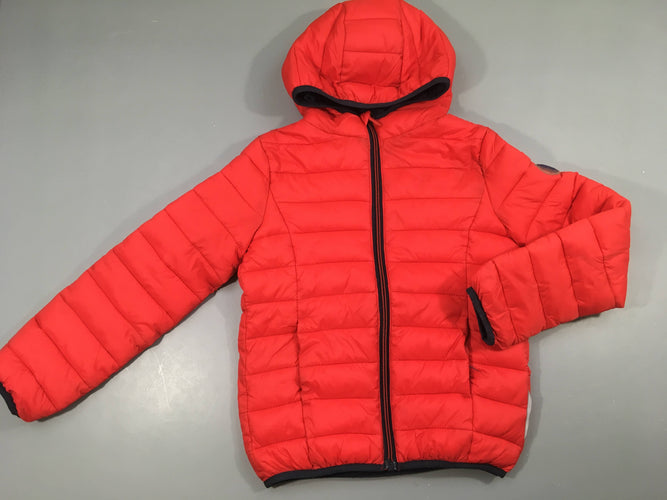 Doudoune light zippée rouge à capuche, moins cher chez Petit Kiwi