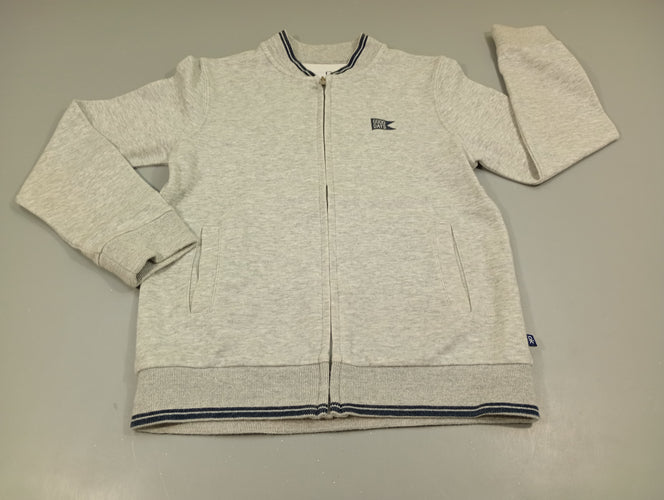 Sweat zippé gris clair flammé " good days", moins cher chez Petit Kiwi