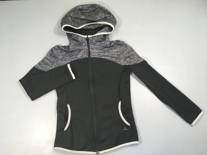 Sweat zippé à capuche noir flammé, moins cher chez Petit Kiwi