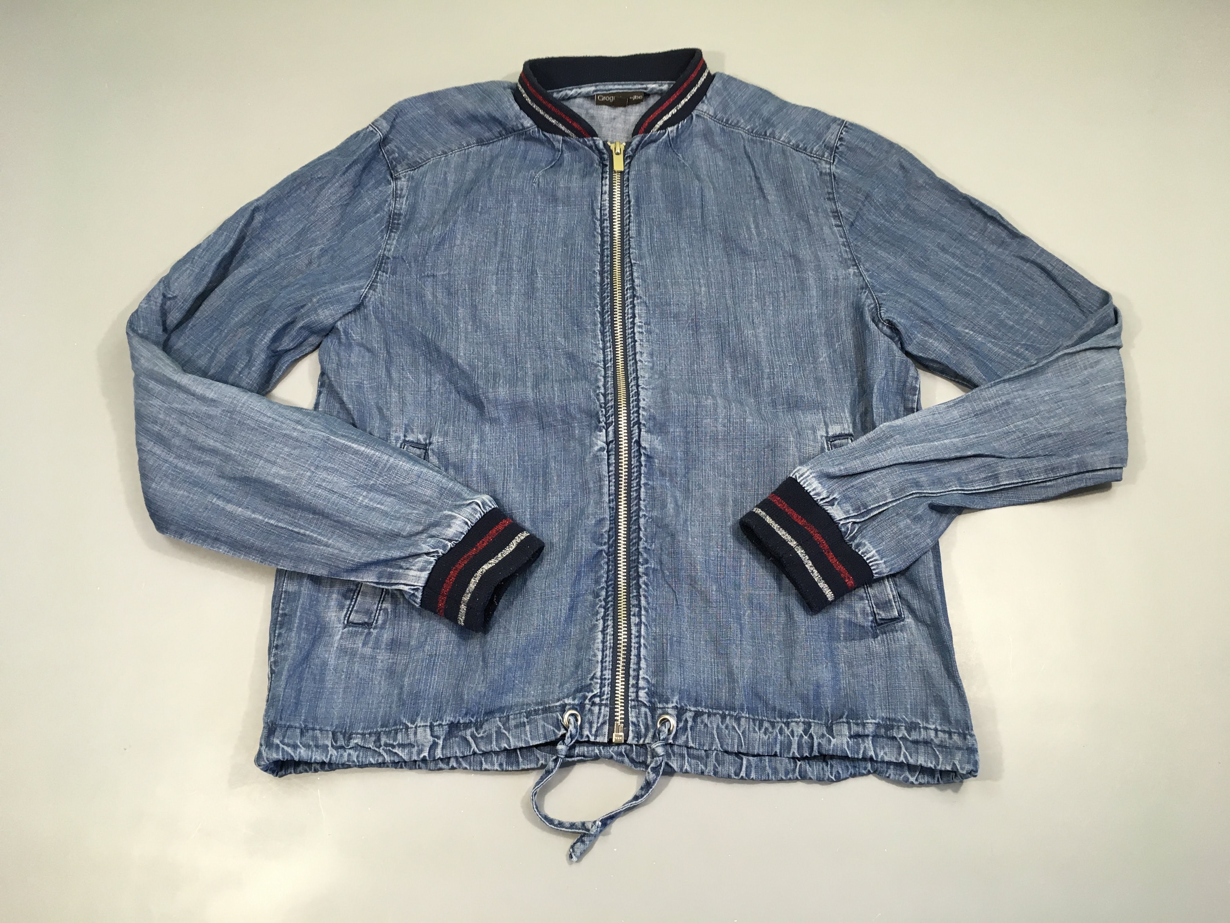 Blouson zippé denim