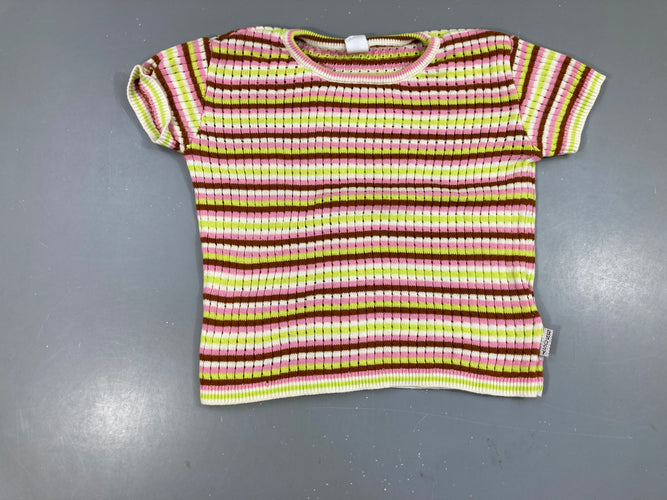 T-shirt m.c mailles ajourées rayé couleurs B.Nosy, moins cher chez Petit Kiwi