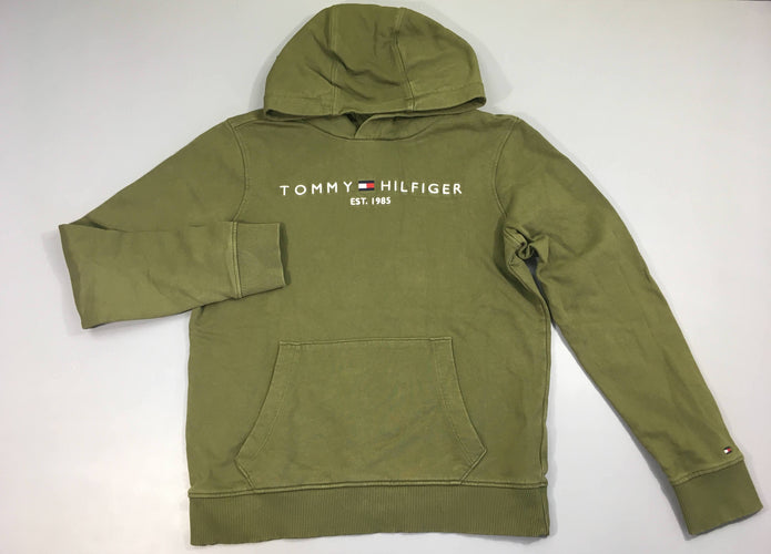Sweat à capuche vert Tommy Hilfiger, moins cher chez Petit Kiwi