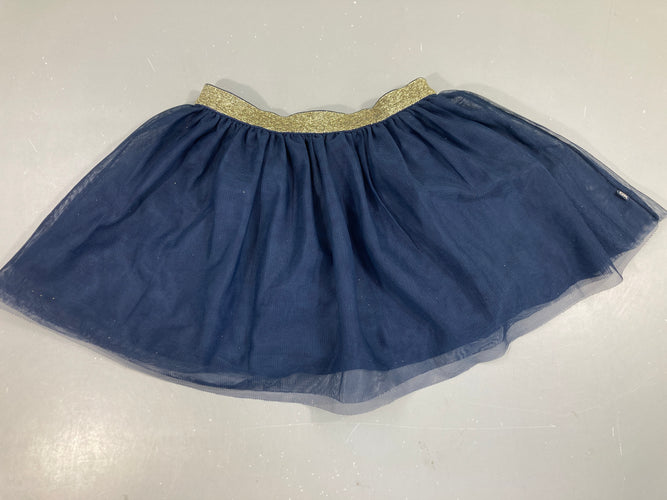 Jupe bleu foncé tulle pailleté doré, moins cher chez Petit Kiwi