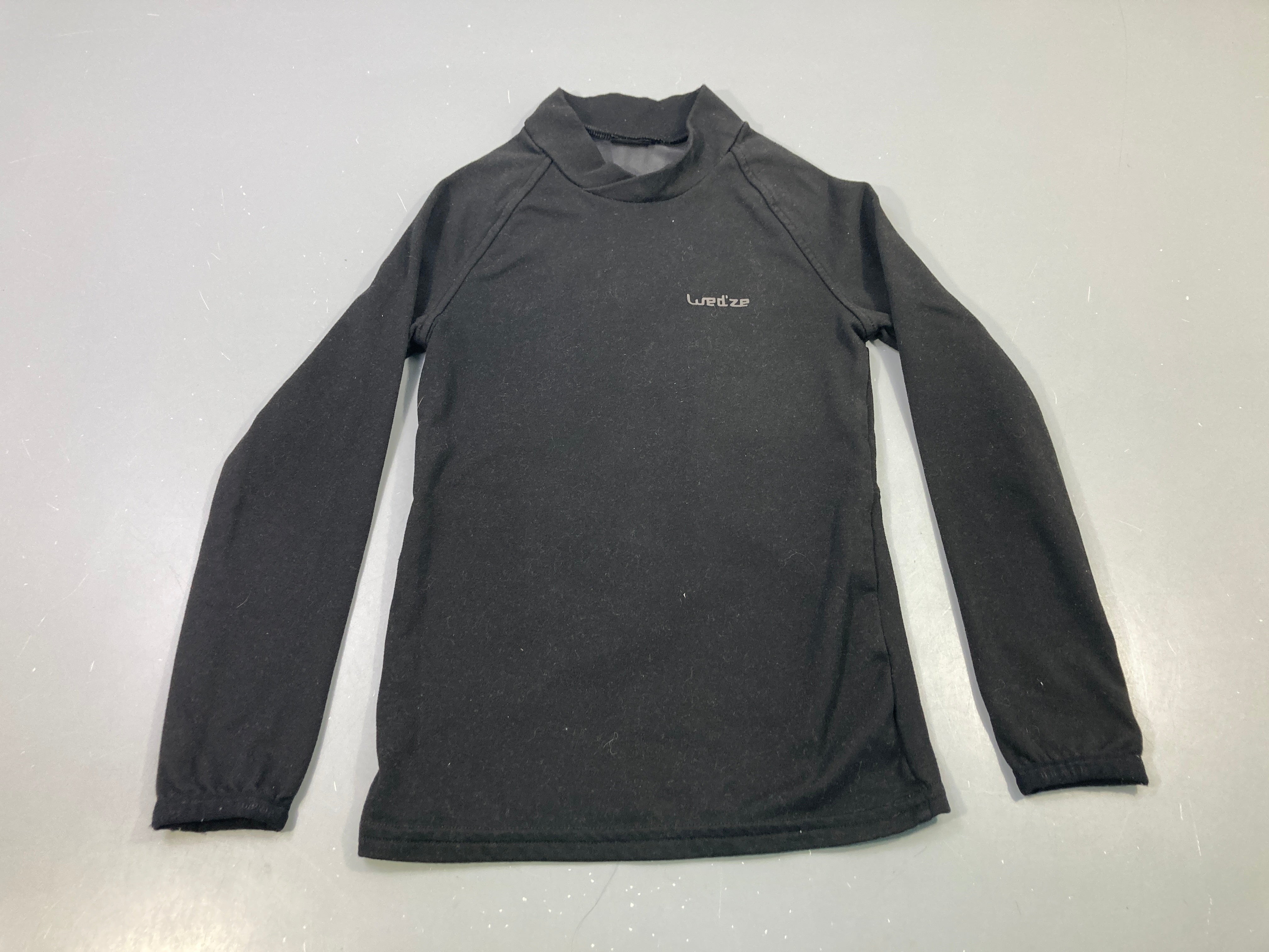 T-shirt m.l noir col montant thermique, Wed'ze