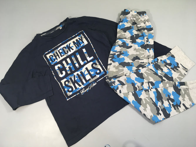 Pyjama 2pcs jersey bleu foncé Chill, moins cher chez Petit Kiwi