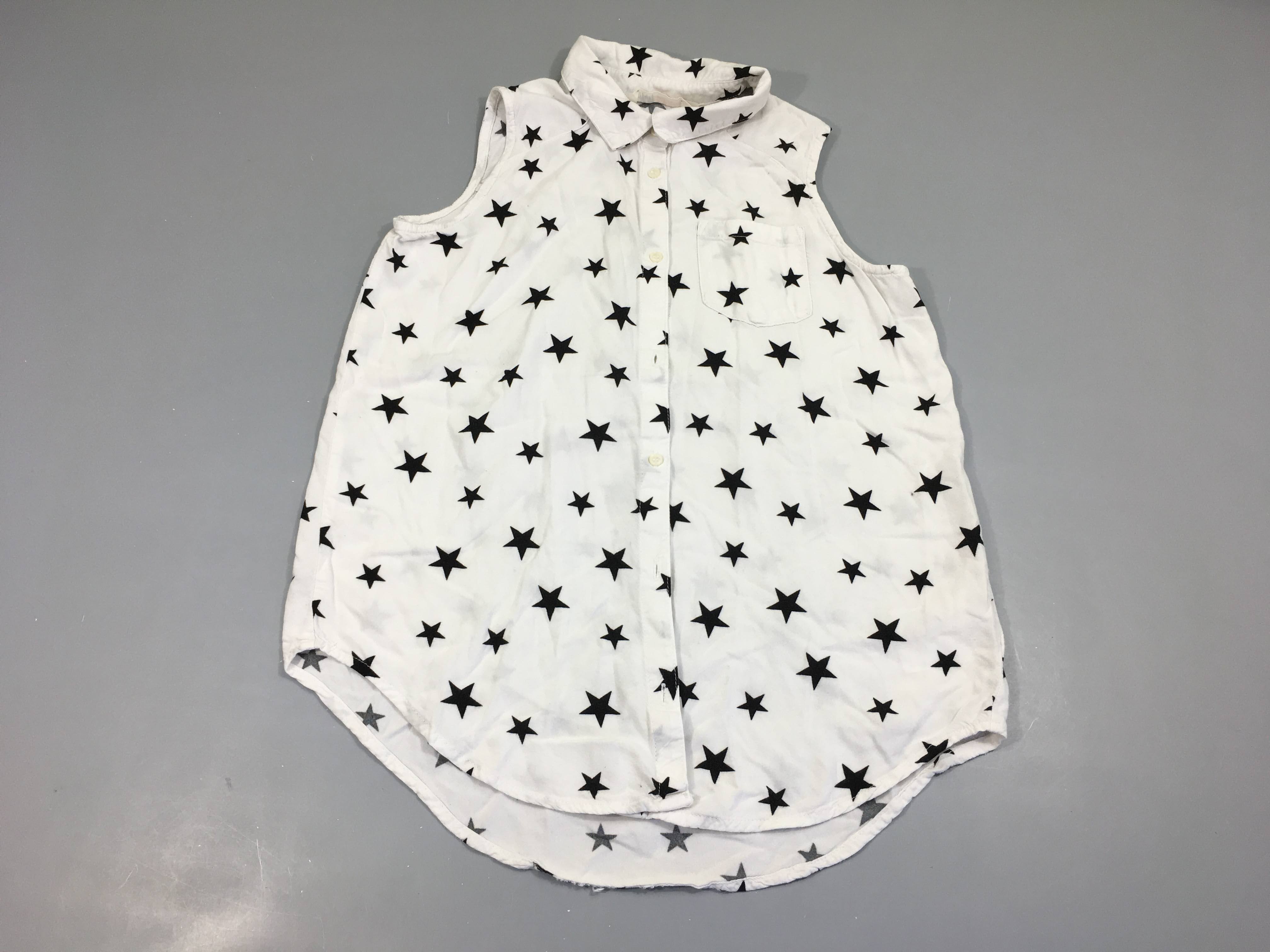 Chemisier s.m blanche étoiles noires Boulochée