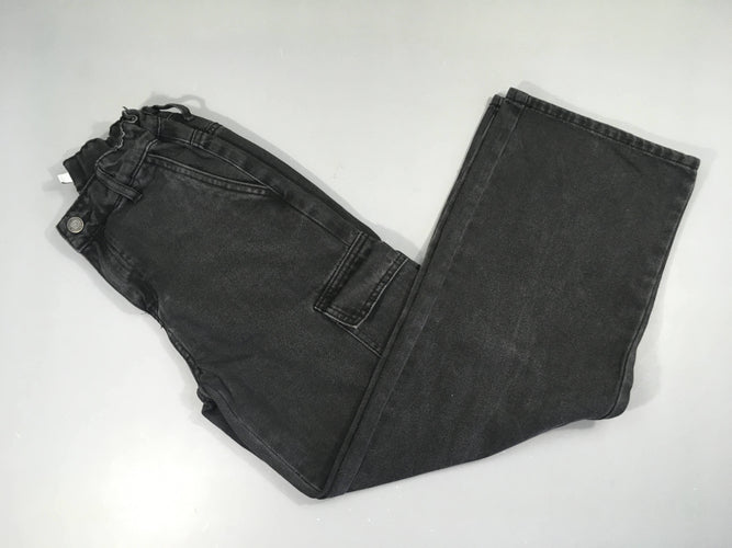Jeans large cargo noir, moins cher chez Petit Kiwi