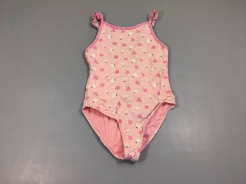 Maillot rose pommes roses-blanches-Bouloché fesse