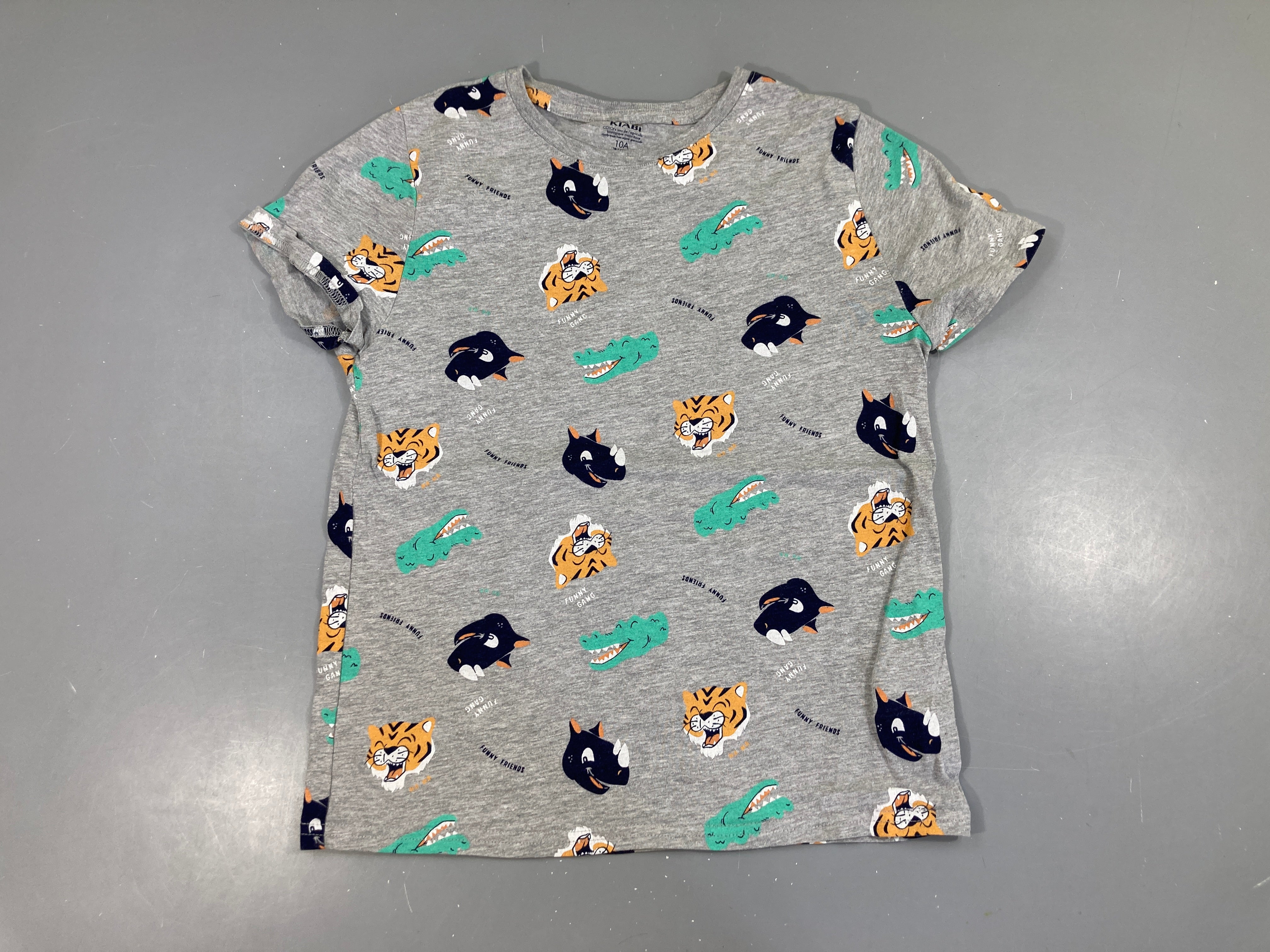 T-shirt m.c gris chiné animaux