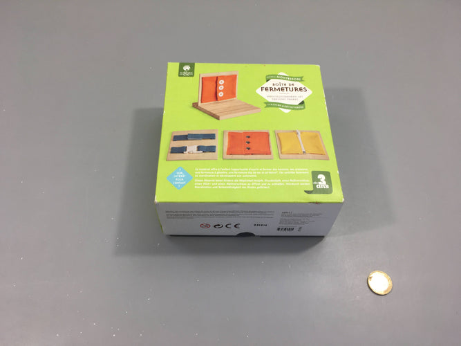 Boite de fermetures, +3 ans,  Montessori, Nature et découverte - complet, moins cher chez Petit Kiwi