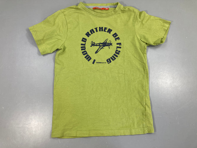 T-shirt m.c vert Avion, moins cher chez Petit Kiwi