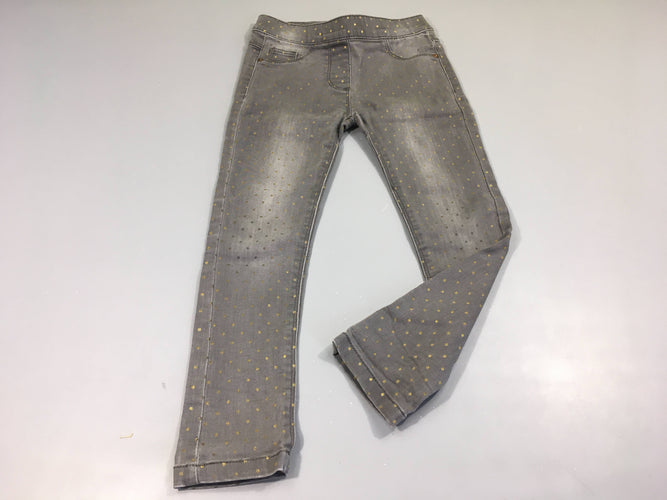 Pantalon gris pois doré, moins cher chez Petit Kiwi