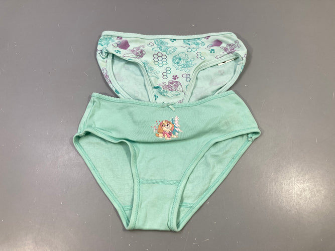Lot de 2 culottes vert menthe Pat'Patrouille, moins cher chez Petit Kiwi